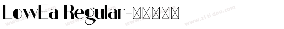 LowEa Regular字体转换